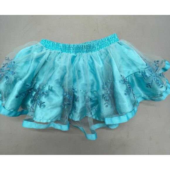 Disney skirt blue snowflake lace sheer layered elastic waist kids size 4 READ - Picture 6 of 6
